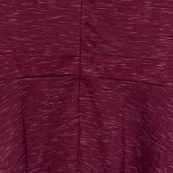 Xhilaration Fit and Flare Dress Crocheted Yoke Marled Fabric Hidden Zip Size L - Picture 4 of 4